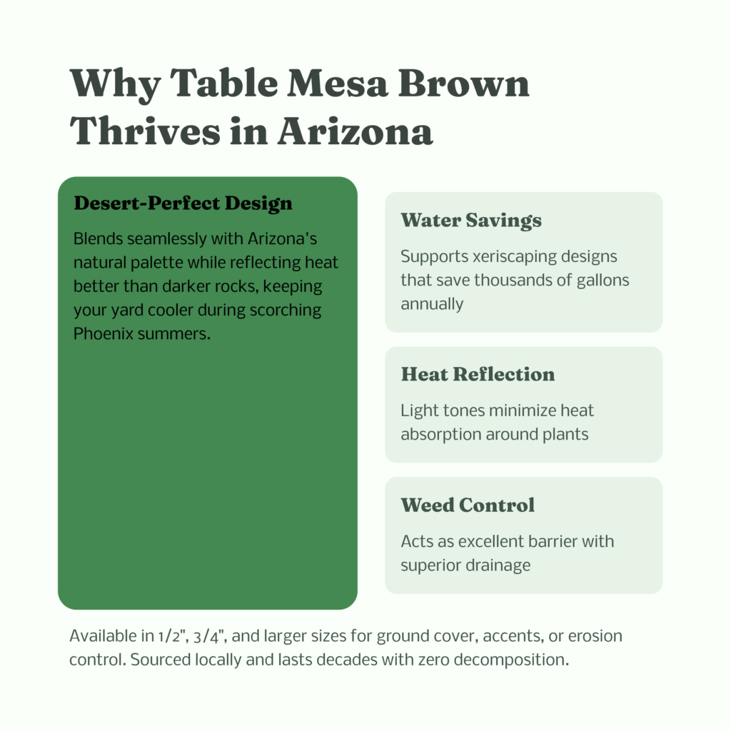 Table Mesa Brown xeriscape