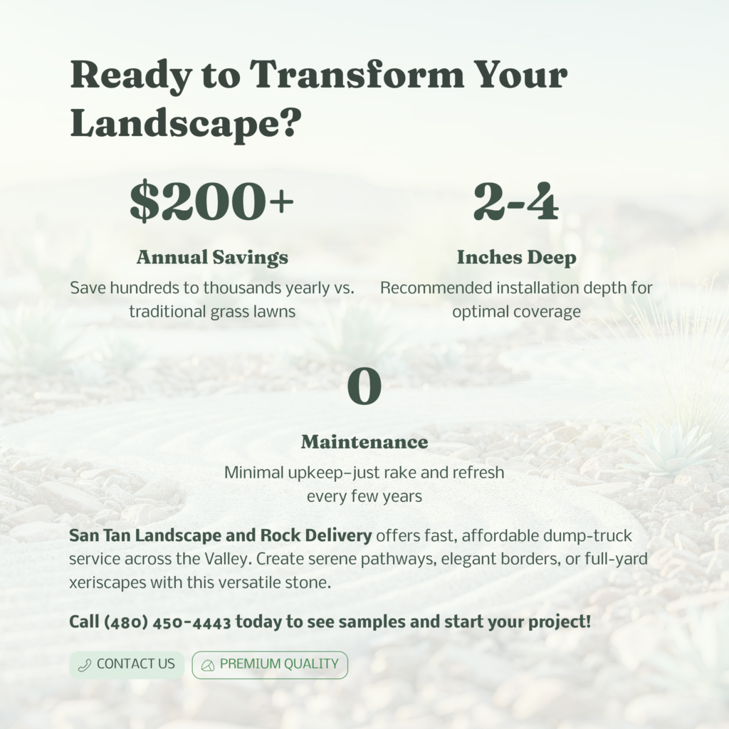 Xeriscape rock installation